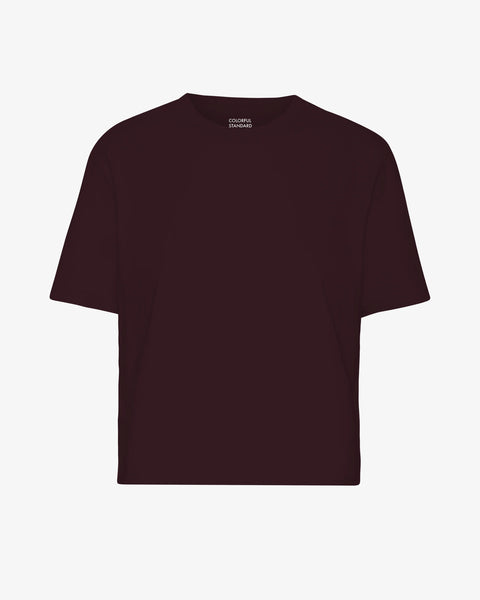 Colorful Standard - Boxy Crop Tee - Oxblood Red