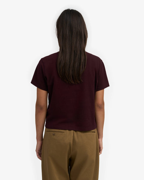 Colorful Standard - Boxy Crop Tee - Oxblood Red
