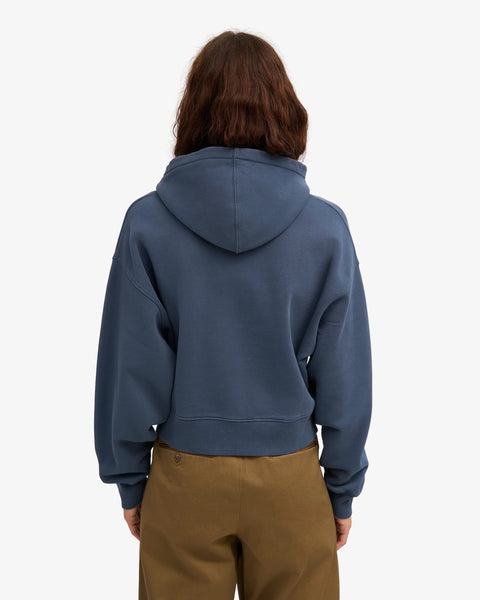 Colorful Standard - Crop Zip Hoody - Petrol Blue