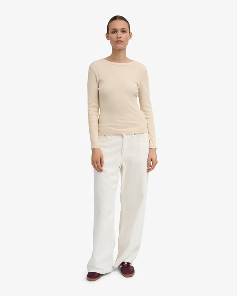 Colorful Standard - LS Rib Tee - Ivory White