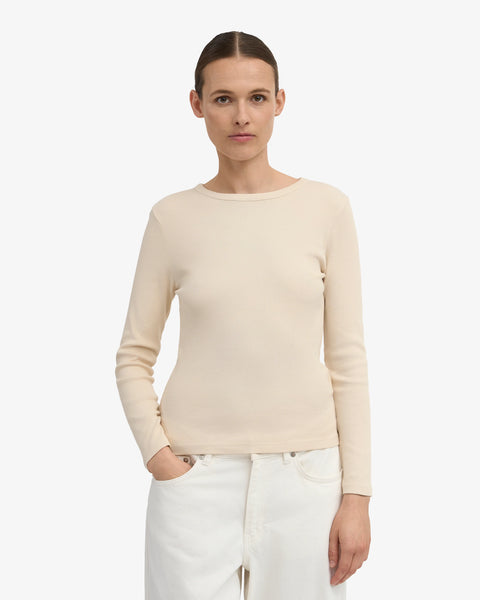 Colorful Standard - LS Rib Tee - Ivory White