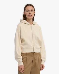 Colorful Standard - Crop Zip Hoody - Ivory White