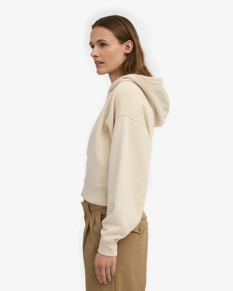 Colorful Standard - Crop Zip Hoody - Ivory White