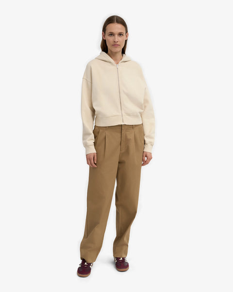 Colorful Standard - Crop Zip Hoody - Ivory White