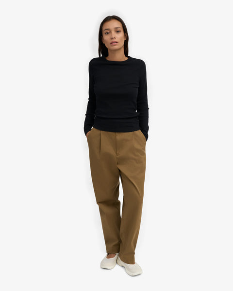 Colorful Standard LS Rib Top - Deep Black
