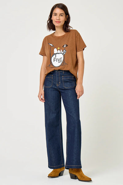 Five Jeans - Snoopy Band Tee - Chocolate