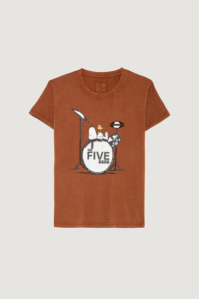 Five Jeans - Snoopy Band Tee - Chocolate