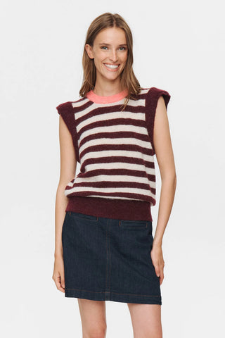 Numph  - Nuciara Riette Stripe Vest - Winetasting