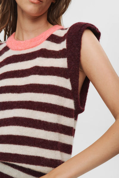 Numph  - Nuciara Riette Stripe Vest - Winetasting