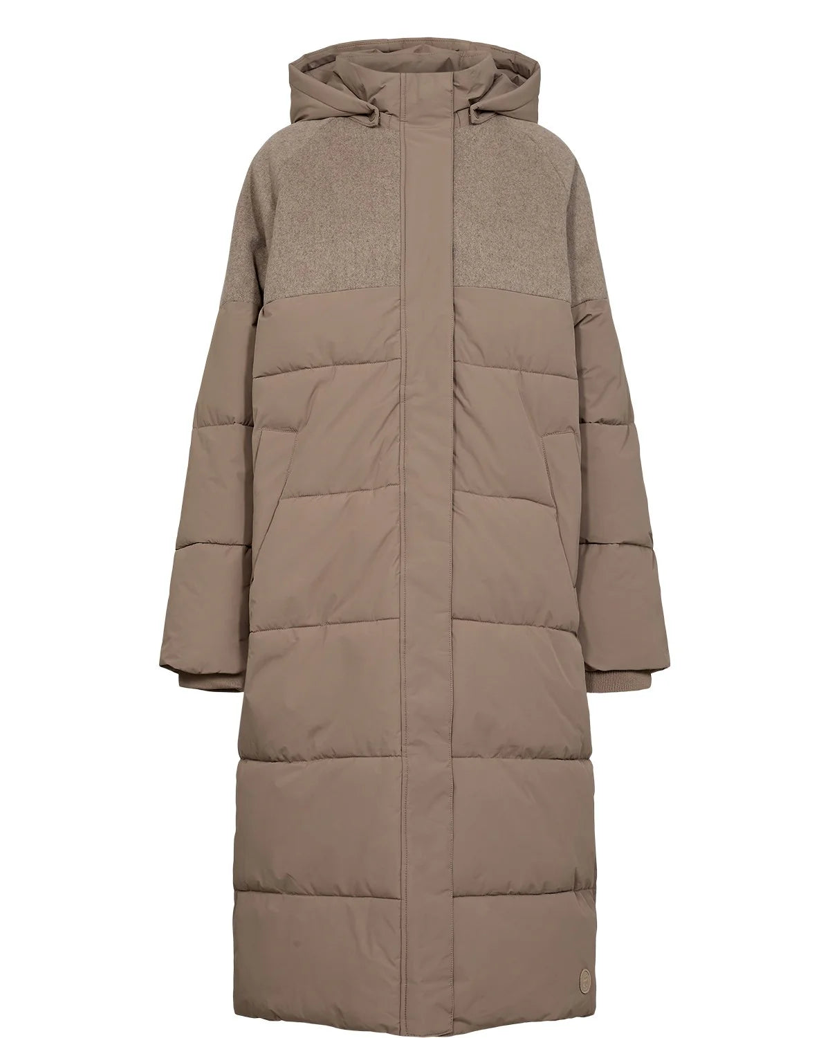 Numph - Nuwillow Long Coat - Taupe Grey