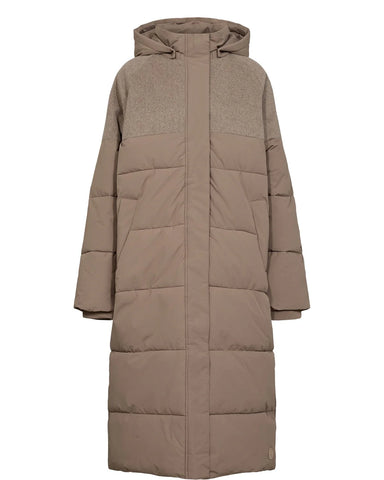 Numph - Nuwillow Long Coat - Taupe Grey