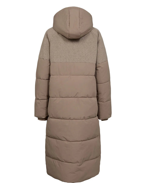 Numph - Nuwillow Long Coat - Taupe Grey