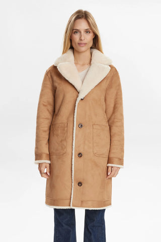 Numph - Nuelliot Reversible Coat - Cognac