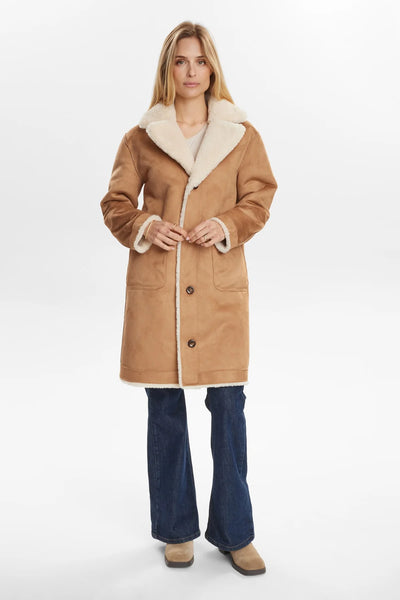 Numph - Nuelliot Reversible Coat - Cognac