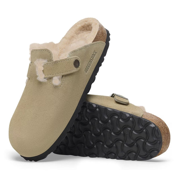 Birkenstock - Boston Shearling Taupe - Narrow Fit
