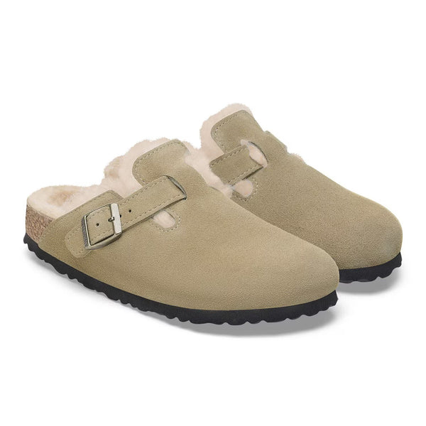 Birkenstock - Boston Shearling Taupe - Narrow Fit