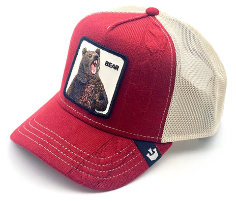 Gooring Bros. What It Is (Bear) Relaxed Trucker Cap - Red/White