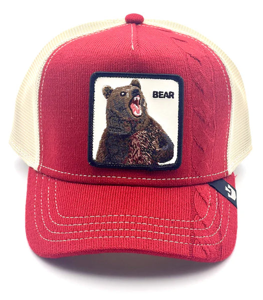 Gooring Bros. What It Is (Bear) Relaxed Trucker Cap - Red/White