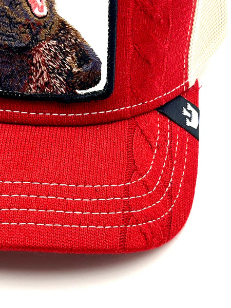 Gooring Bros. What It Is (Bear) Relaxed Trucker Cap - Red/White