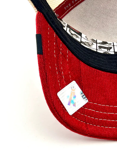 Gooring Bros. What It Is (Bear) Relaxed Trucker Cap - Red/White