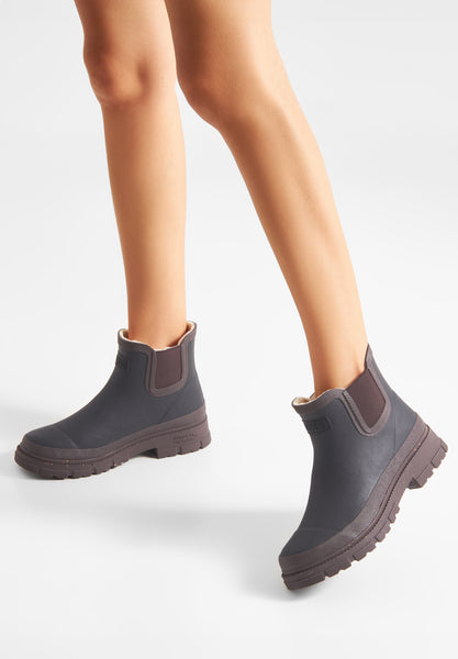 Woden - Liv Warm Waterproof Boot - Black/Chocolate