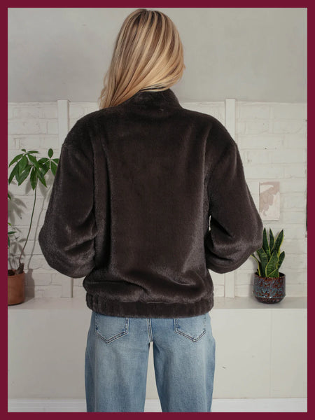 Nooki - Aubrey Faux Fur Jacket - Khaki