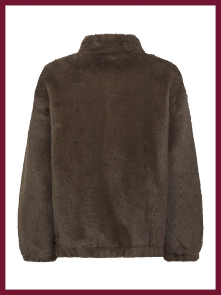 Nooki - Aubrey Faux Fur Jacket - Khaki
