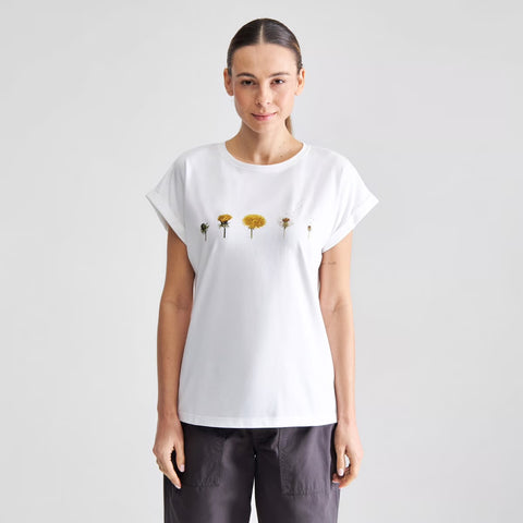 Dedicated - Visby Dandelion Cycles Tee - White