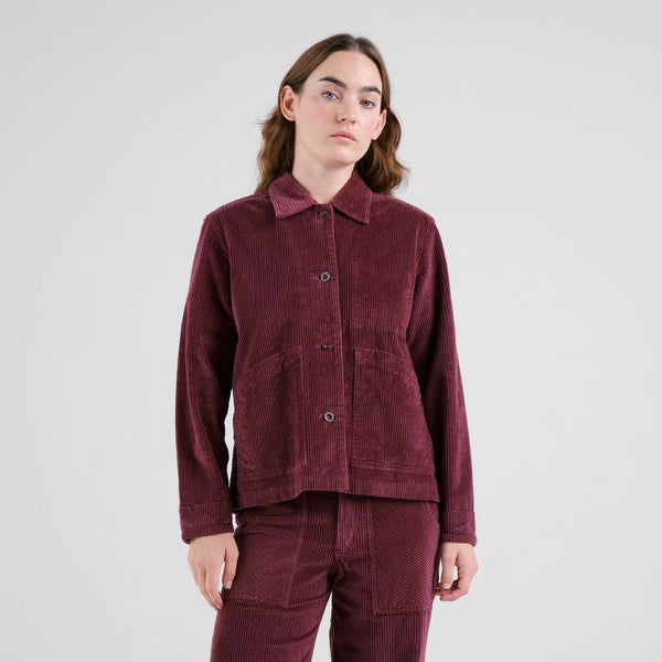 Dedicated - Stiby Cord Jacket - Fig Red