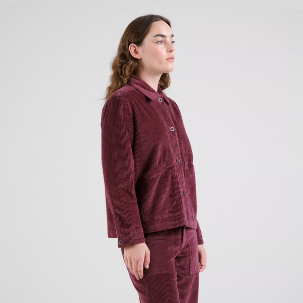 Dedicated - Stiby Cord Jacket - Fig Red
