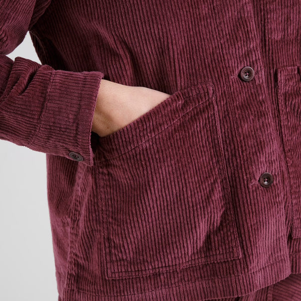 Dedicated - Stiby Cord Jacket - Fig Red