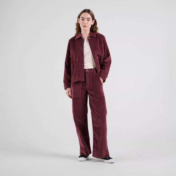 Dedicated - Stiby Cord Jacket - Fig Red