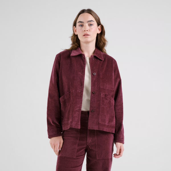 Dedicated - Stiby Cord Jacket - Fig Red