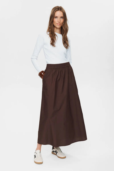 Numph - Nujuny Long Skirt - Black Coffee