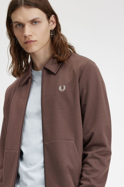 Fred Perry Tape Detail Collared Track Jacket - Carrington Brick