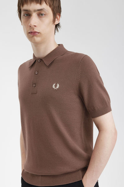 Fred Perry Classic Knitted Polo Shirt - Carrington Brick