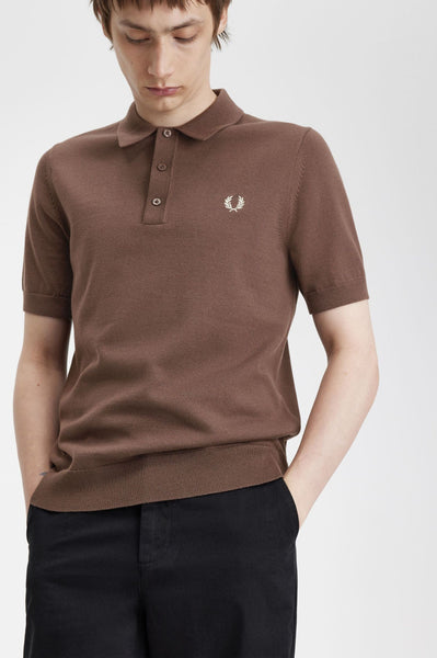 Fred Perry Classic Knitted Polo Shirt - Carrington Brick