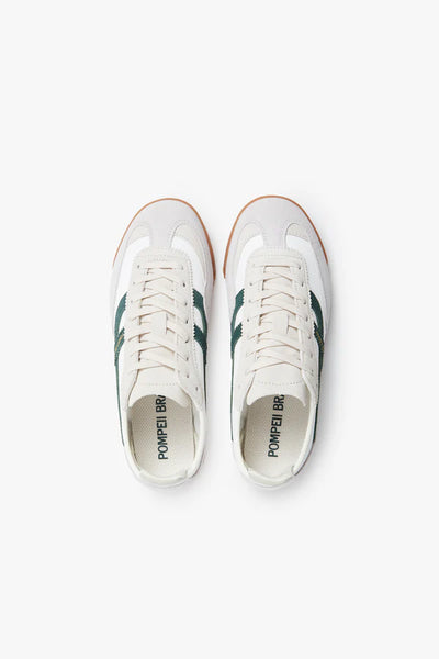 Pompeii Kite Suede Retro Sneaker - White/Green