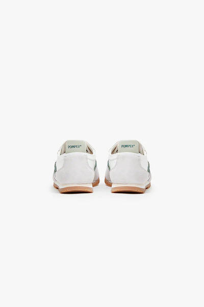 Pompeii Kite Suede Retro Sneaker - White/Green