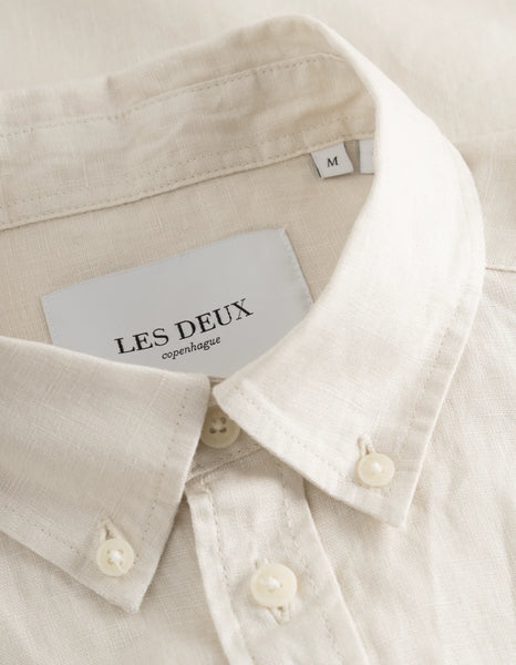 Les Deux Kris S/S Linen Shirt - Ivory
