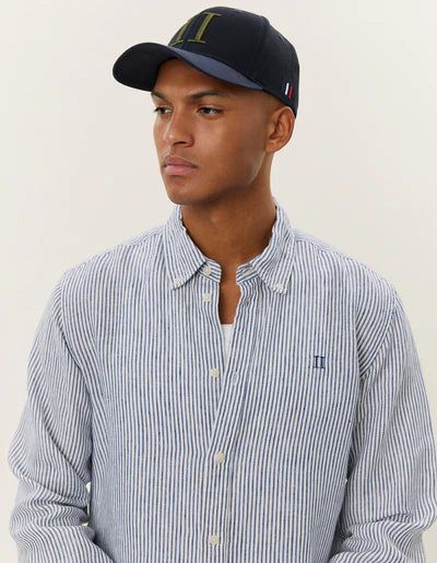 Les Deux Kristian Linen Shirt - Light Ivory/Blueprint