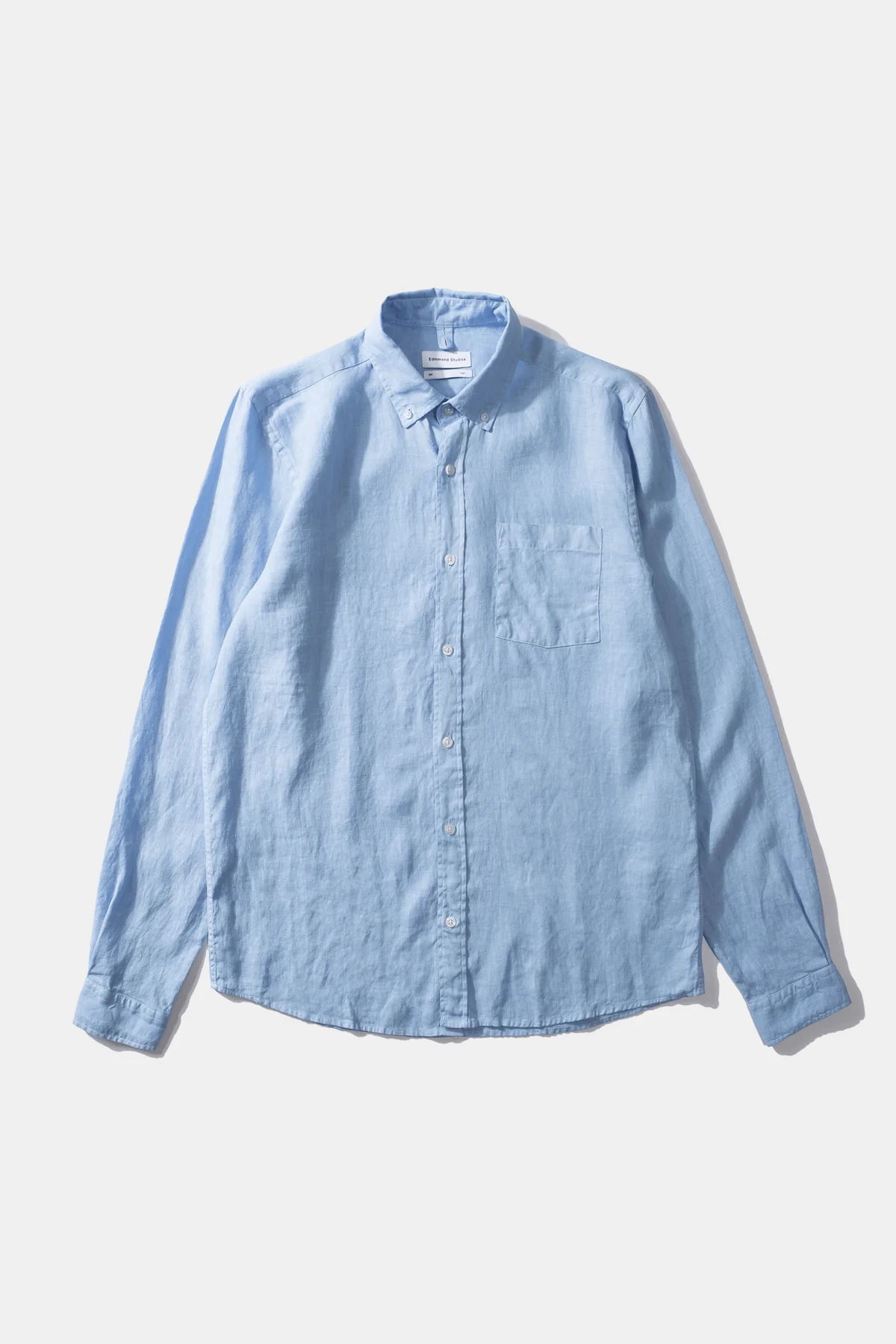 Edmmond Studios L/S Linen Shirt - Light Blue