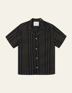 Les Deux Leo Embroidery S/S Shirt - Black