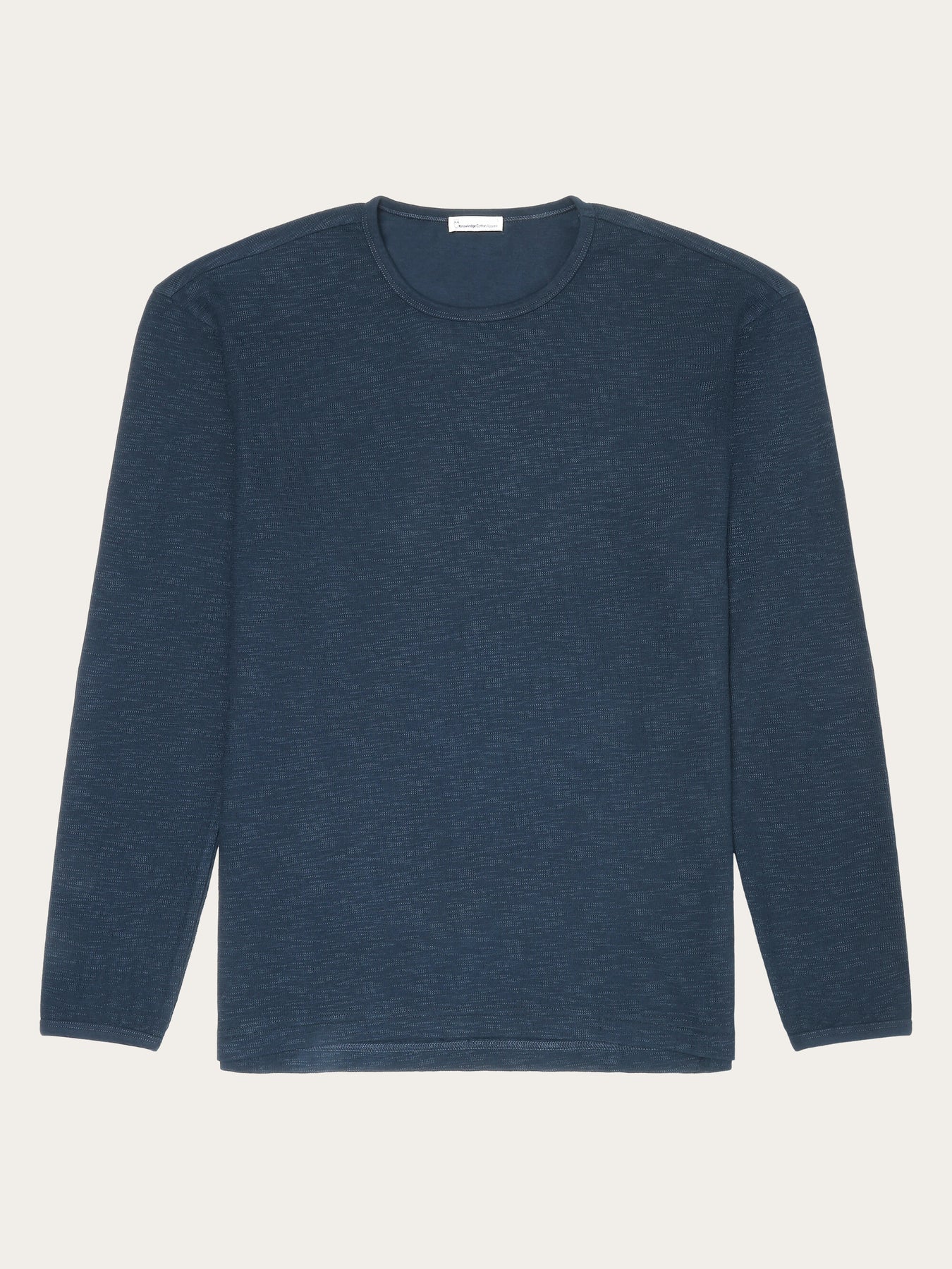 Knowledge Cotton L/S Structured Sweat - Total Eclipse