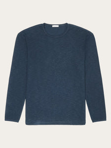 Knowledge Cotton L/S Structured Sweat - Total Eclipse