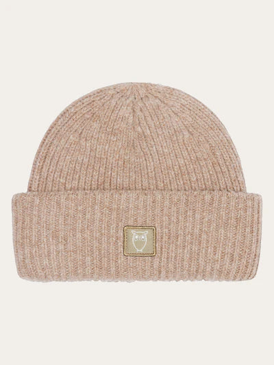 Knowlege Cotton Apparel Merino RWS Beanie - Kelp Melange