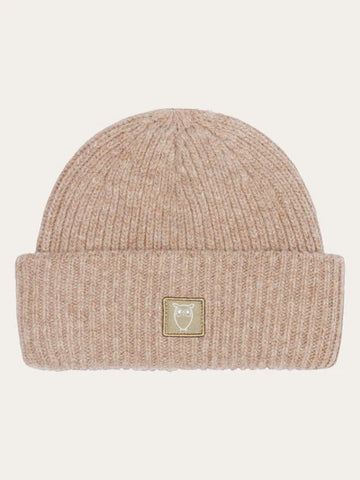 Knowlege Cotton Apparel Merino RWS Beanie - Kelp Melange