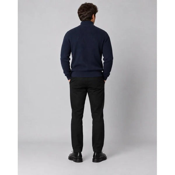 Clean Cut Copenhagen Mario 1/2 Zip Knit - Navy