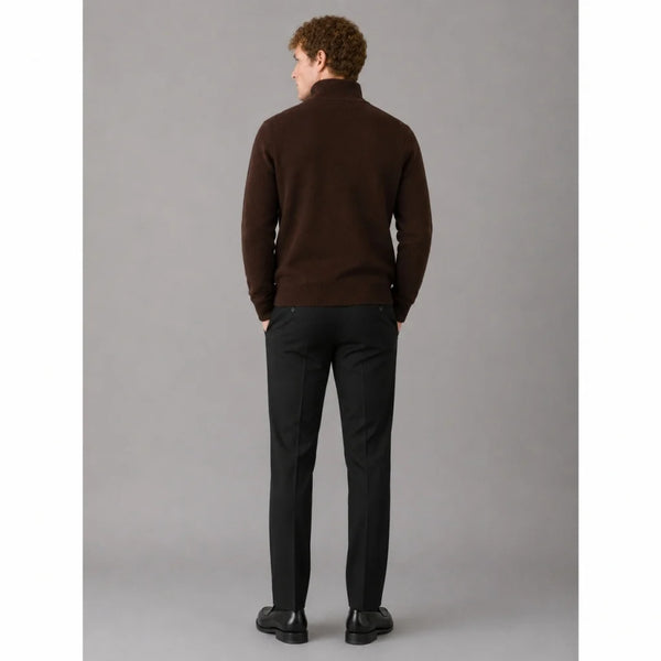 Clean Cut Copenhagen Mario Zip Cardigan - Dark Brown