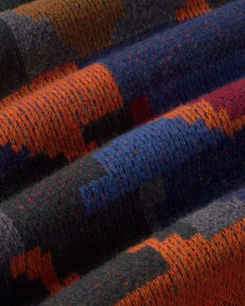 Thinking Mu Matgi Pixel Wool Sweater - Navy/Multi